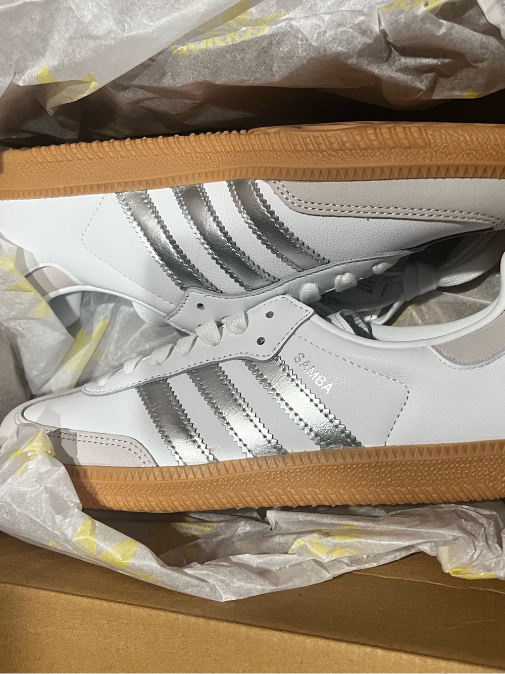 Adidas Samba Modern White Silver Gum  Sneakers